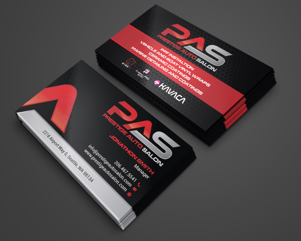 Prestige Auto Salon logo design by Boomstudioz