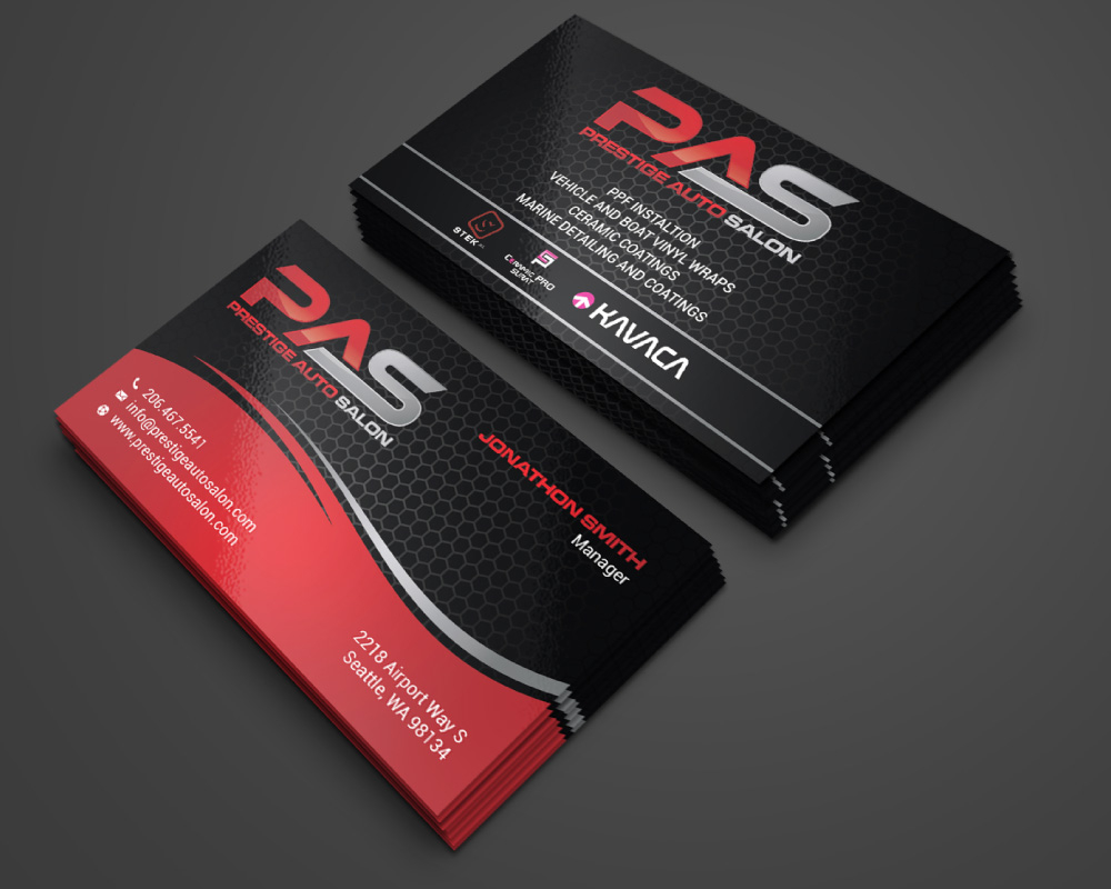 Prestige Auto Salon logo design by Boomstudioz