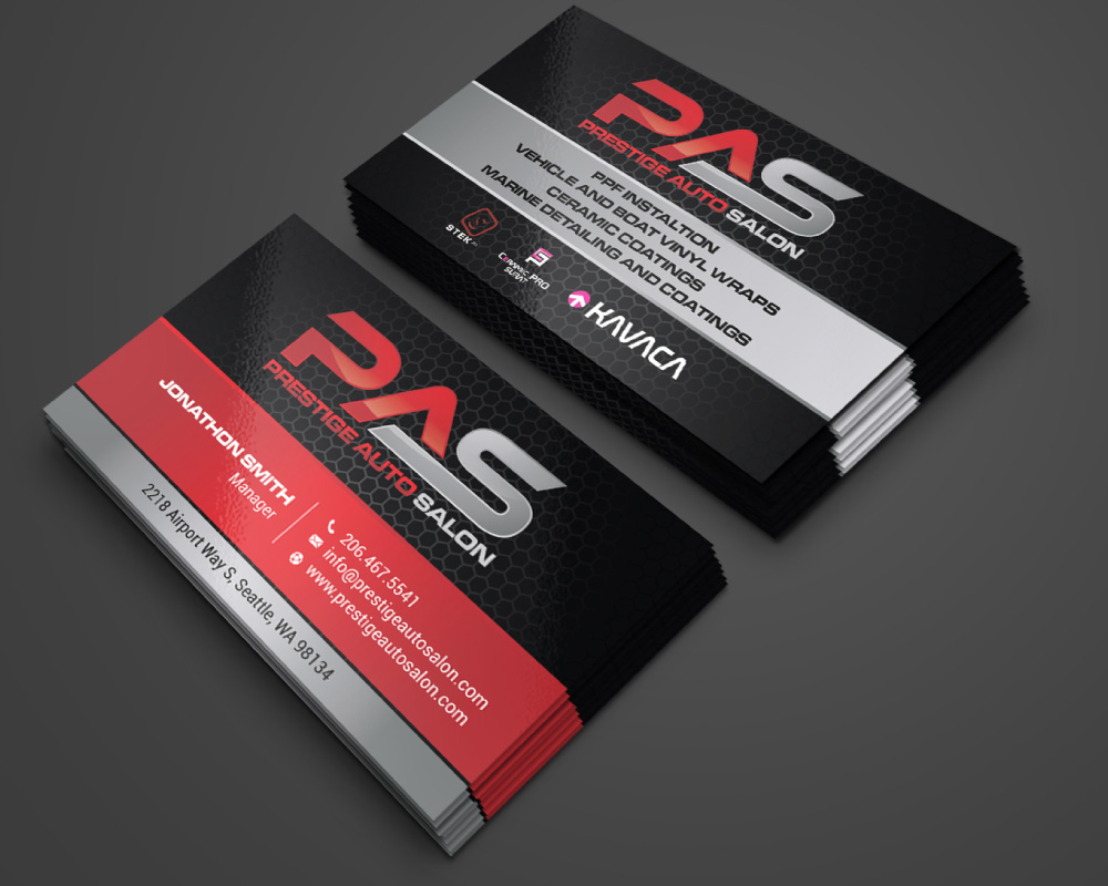 Prestige Auto Salon logo design by Boomstudioz