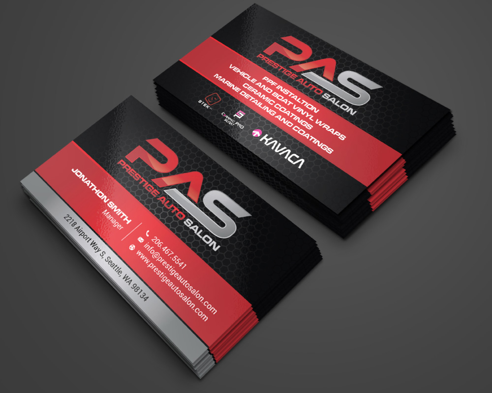 Prestige Auto Salon logo design by Boomstudioz