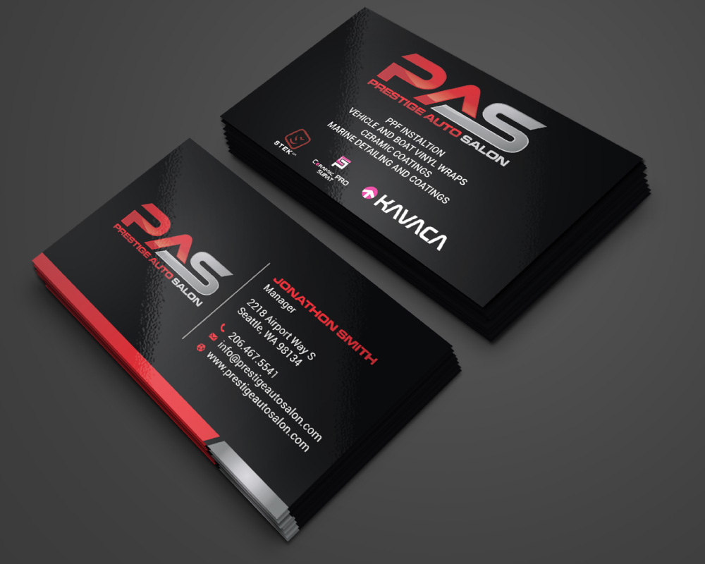 Prestige Auto Salon logo design by Boomstudioz