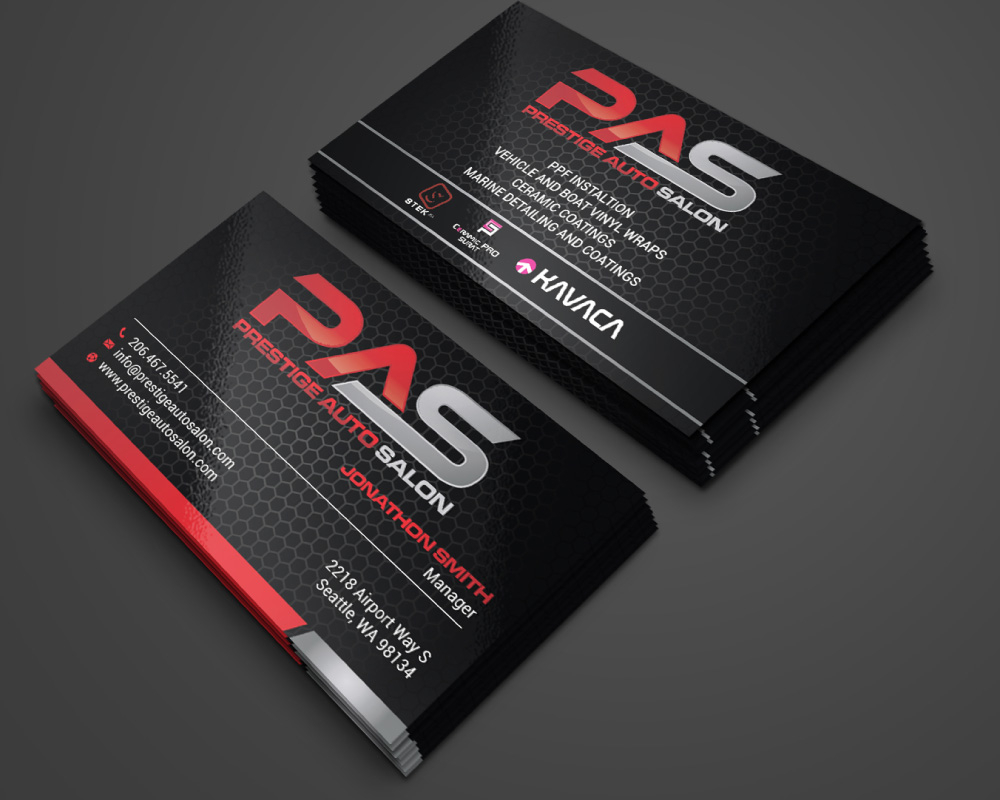 Prestige Auto Salon logo design by Boomstudioz