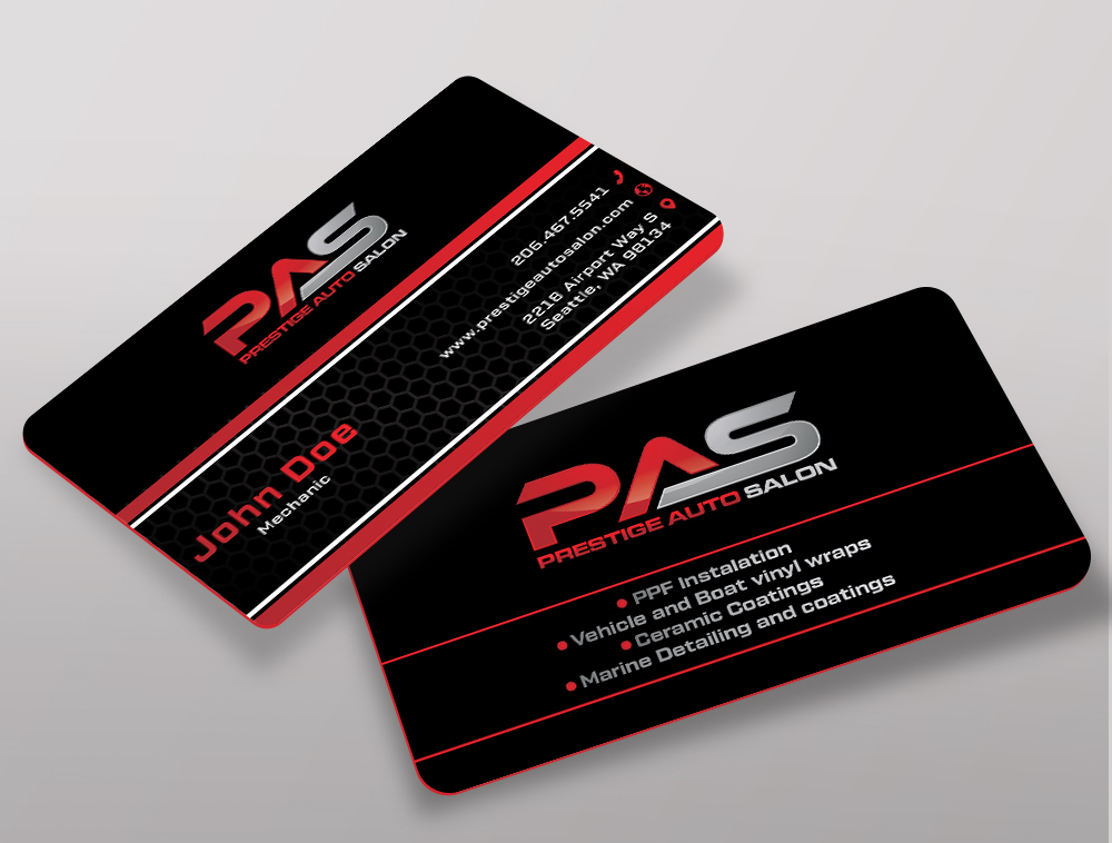 Prestige Auto Salon logo design by Niqnish