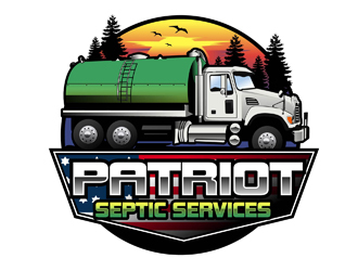 Patriot Septic Services logo design by DreamLogoDesign