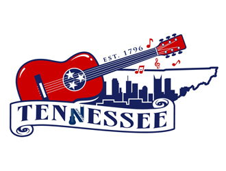 Nashville Music Guide back of T  logo design by DreamLogoDesign