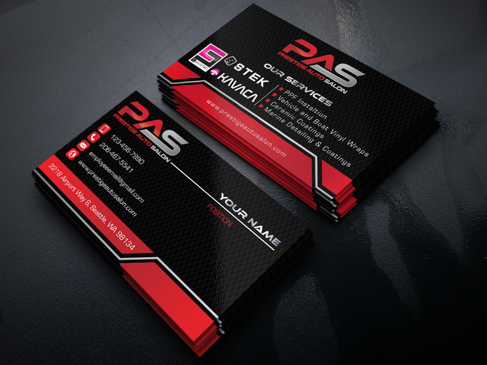 Prestige Auto Salon logo design by Gelotine