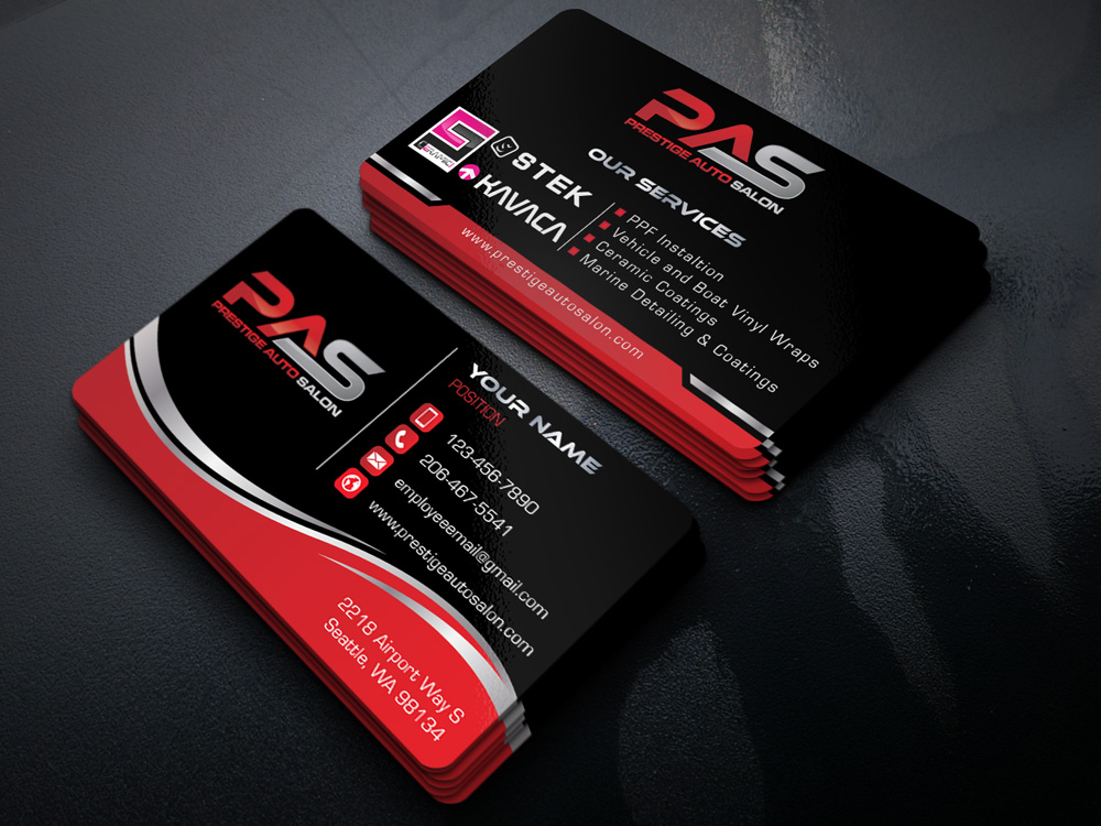 Prestige Auto Salon logo design by Gelotine