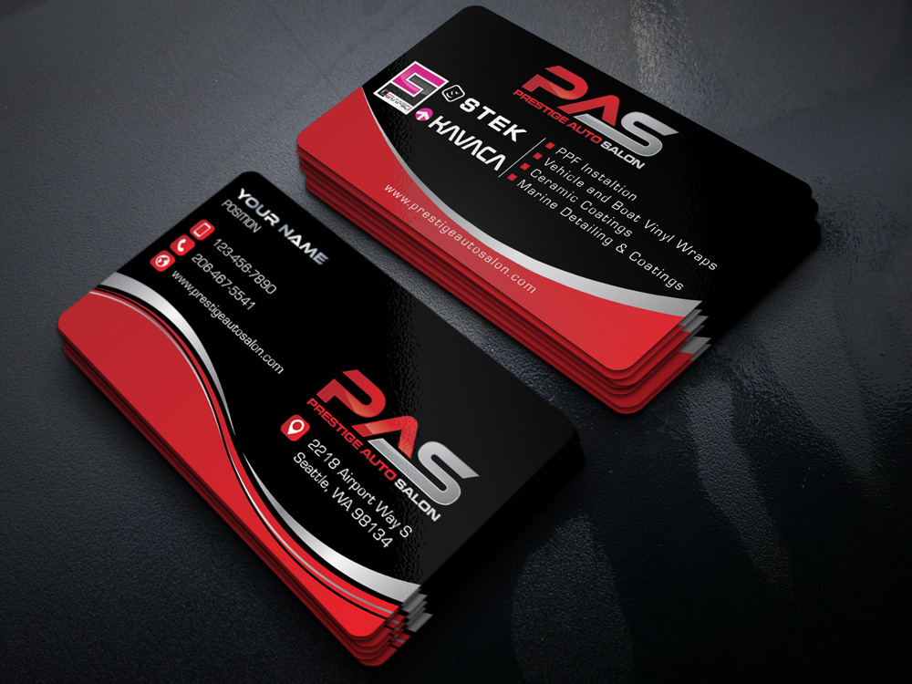 Prestige Auto Salon logo design by Gelotine