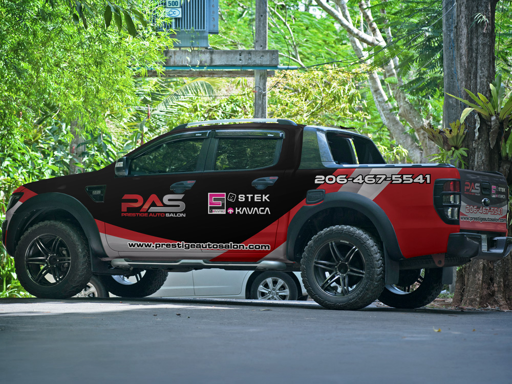 Prestige Auto Salon logo design by Gelotine