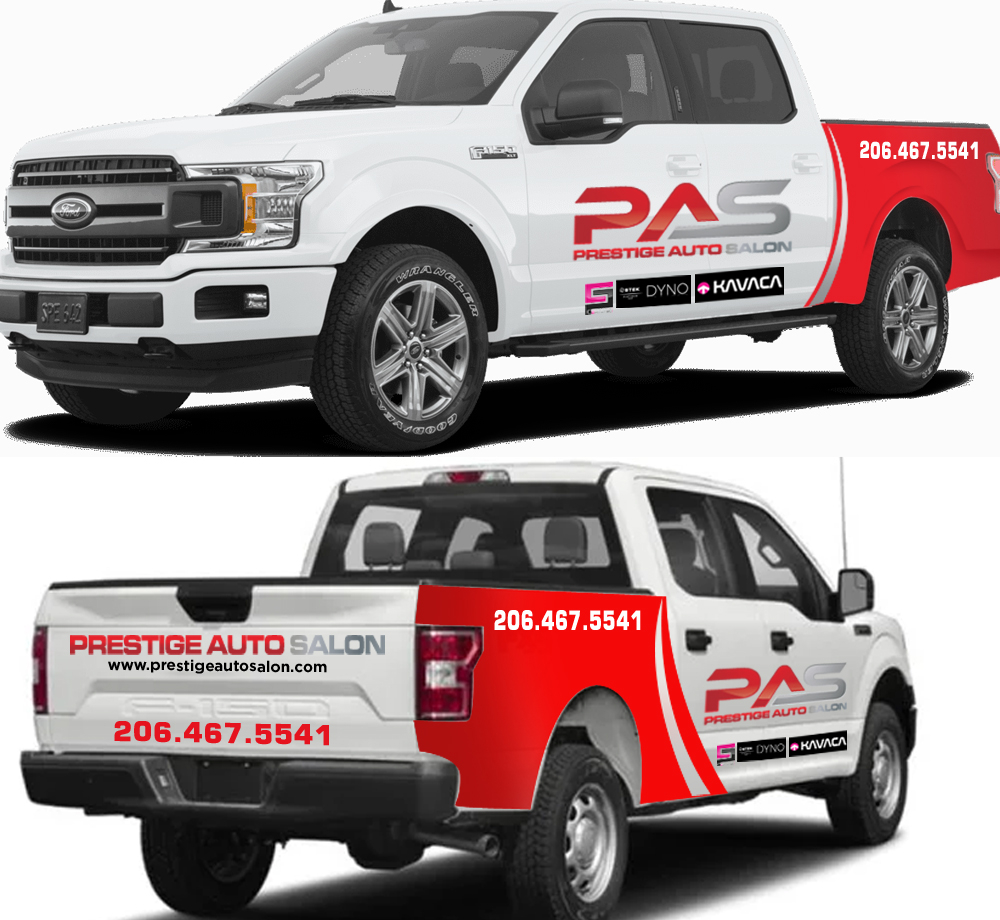 Prestige Auto Salon logo design by PANTONE