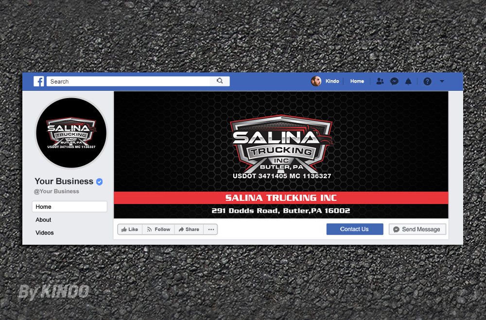 Salina Trucking Inc logo design by Kindo