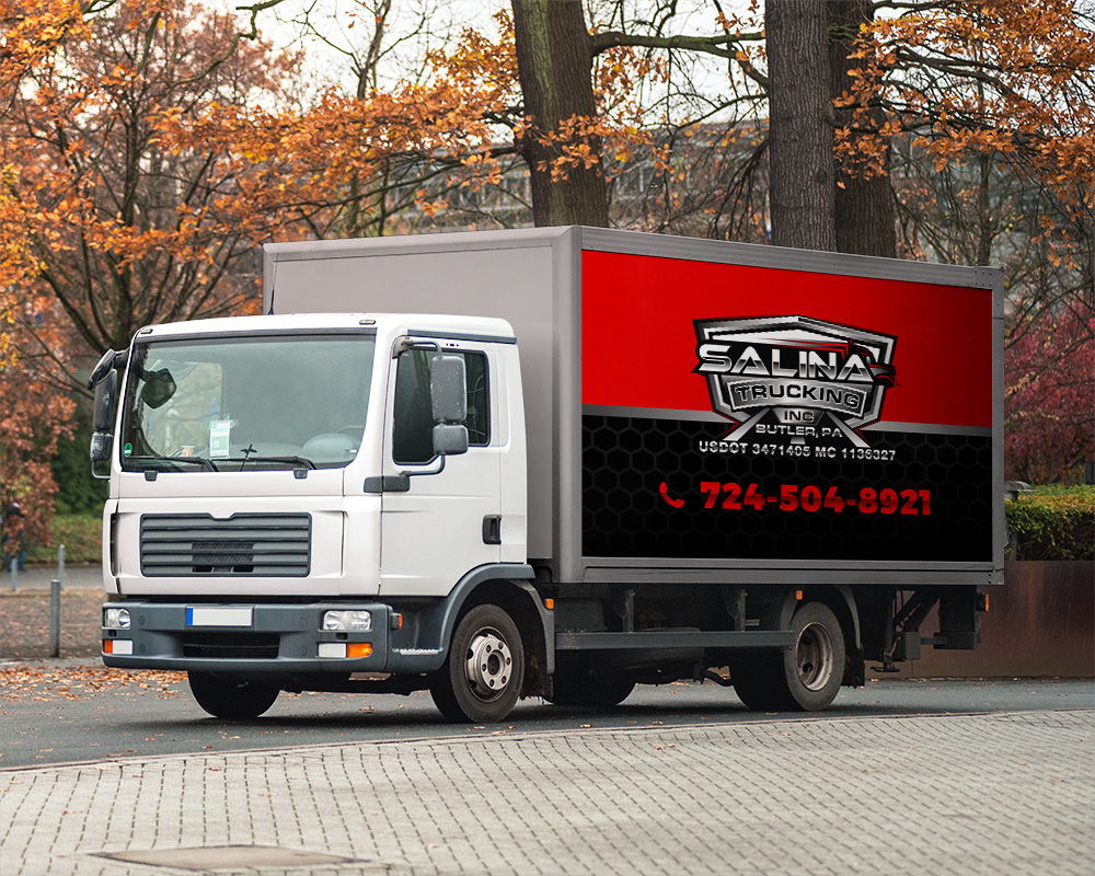Salina Trucking Inc logo design by Frenic