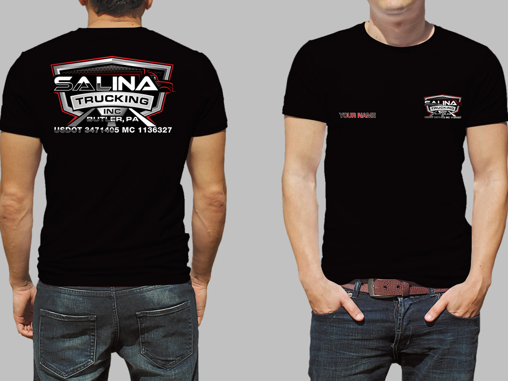 Salina Trucking Inc logo design by Gelotine
