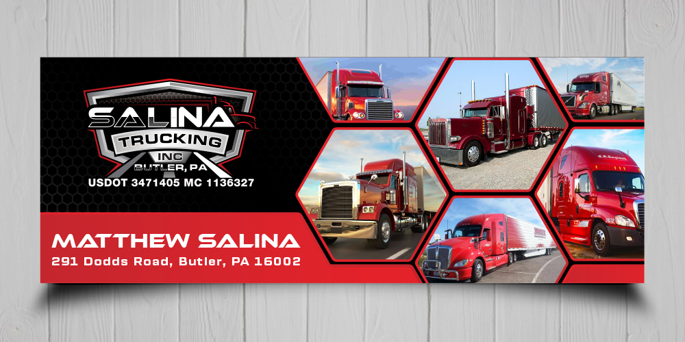 Salina Trucking Inc logo design by Niqnish