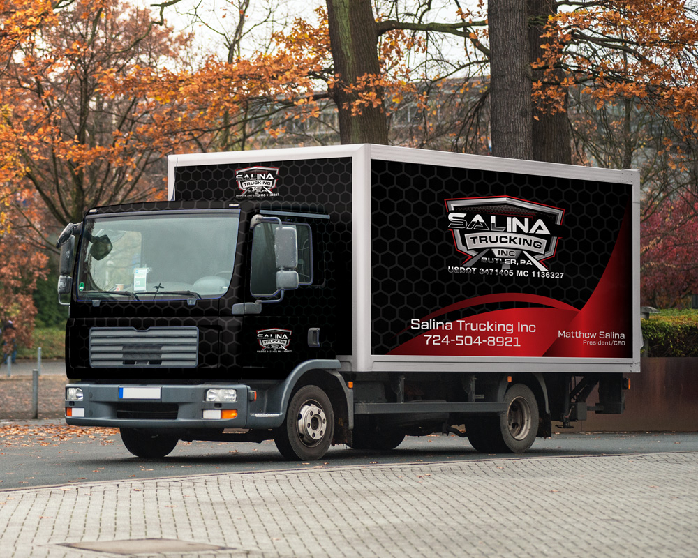 Salina Trucking Inc logo design by grea8design