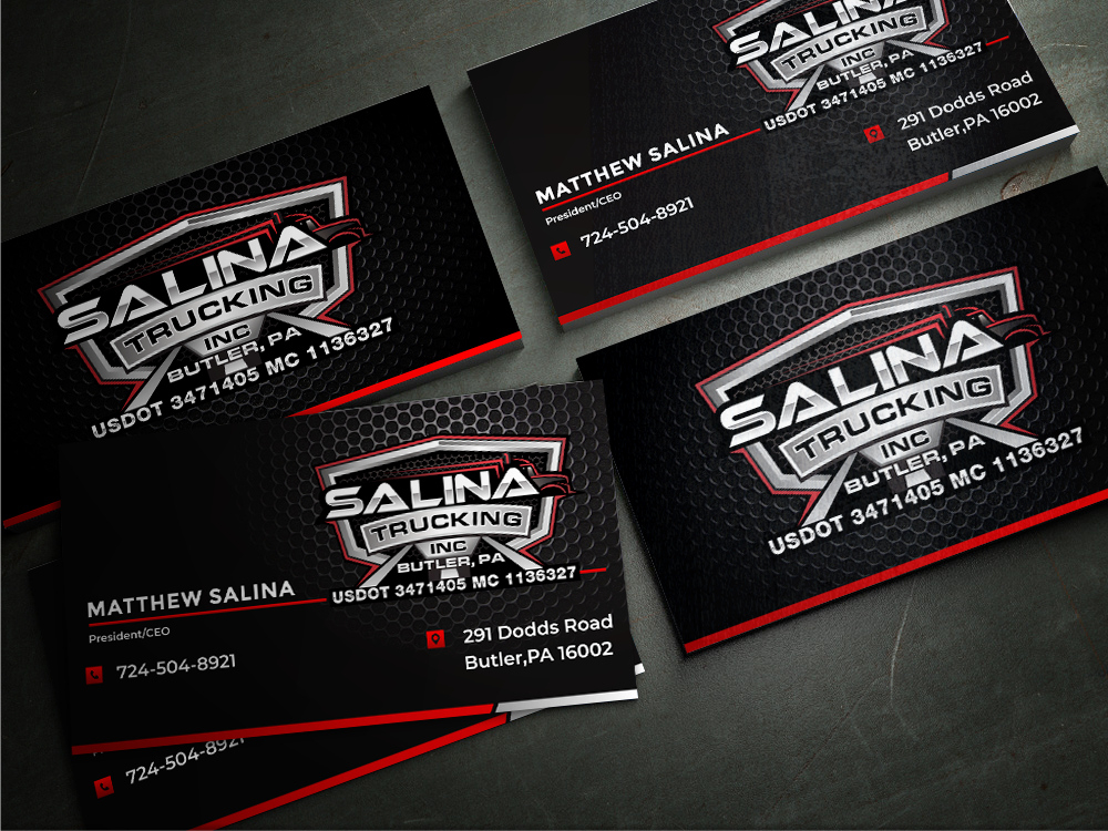 Salina Trucking Inc logo design by zizze23