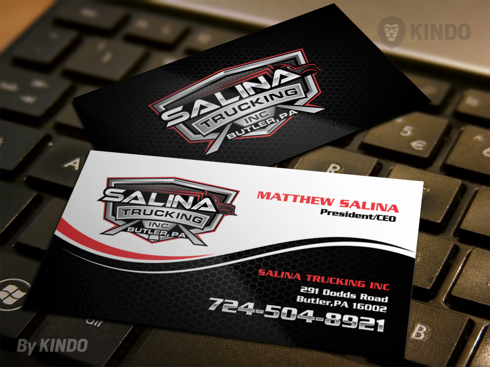 Salina Trucking Inc logo design by Kindo