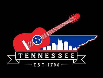 Nashville Music Guide back of T  logo design by aura