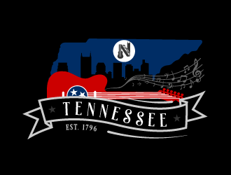 Nashville Music Guide back of T  logo design by SOLARFLARE