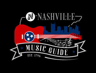 Nashville Music Guide back of T  logo design by SOLARFLARE