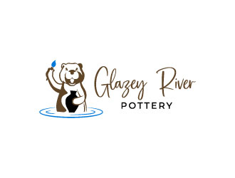 GLAZEY RIVER POTTERY logo design by MonkDesign