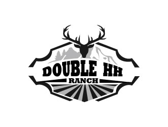 Double HH Ranch logo design by bayudesain88