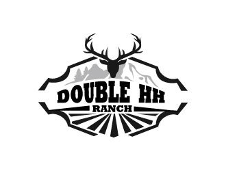 Double HH Ranch logo design by bayudesain88