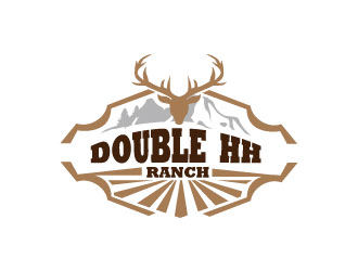 Double HH Ranch logo design by bayudesain88