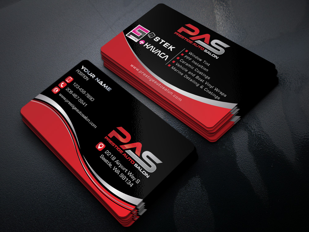 Prestige Auto Salon logo design by Gelotine