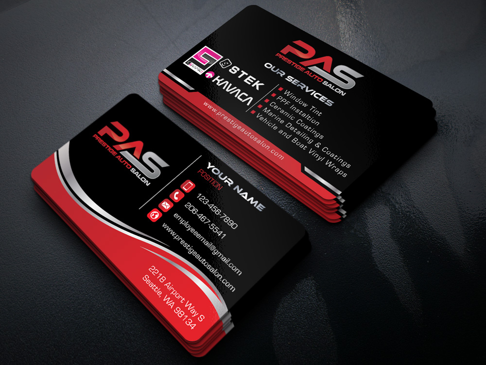 Prestige Auto Salon logo design by Gelotine