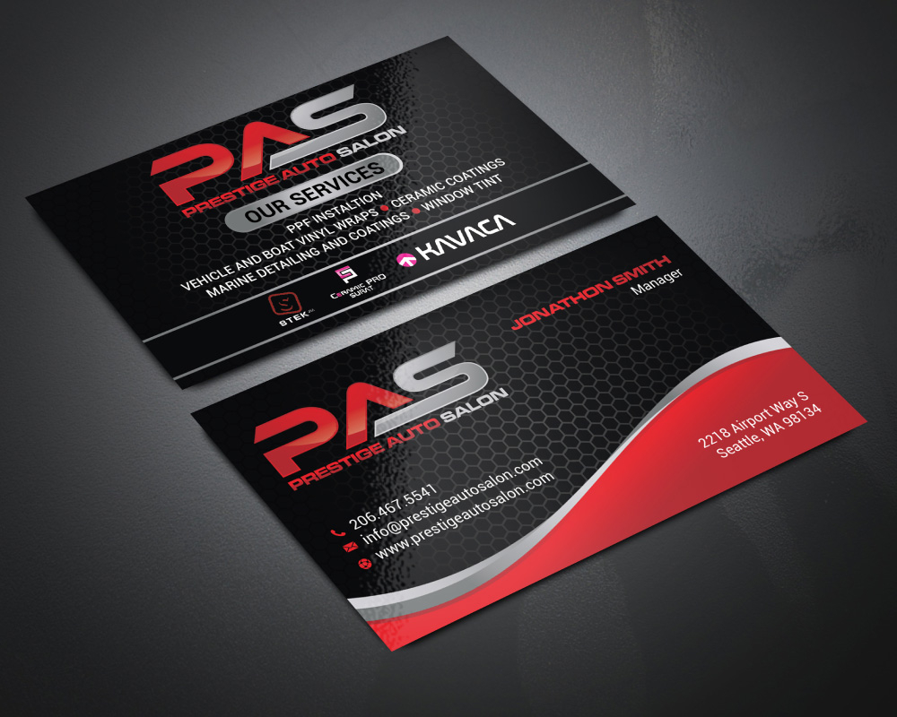 Prestige Auto Salon logo design by Boomstudioz