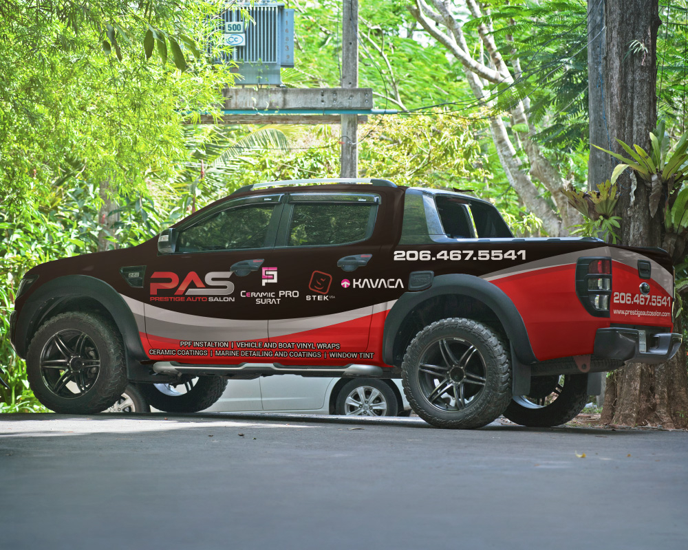 Prestige Auto Salon logo design by Boomstudioz