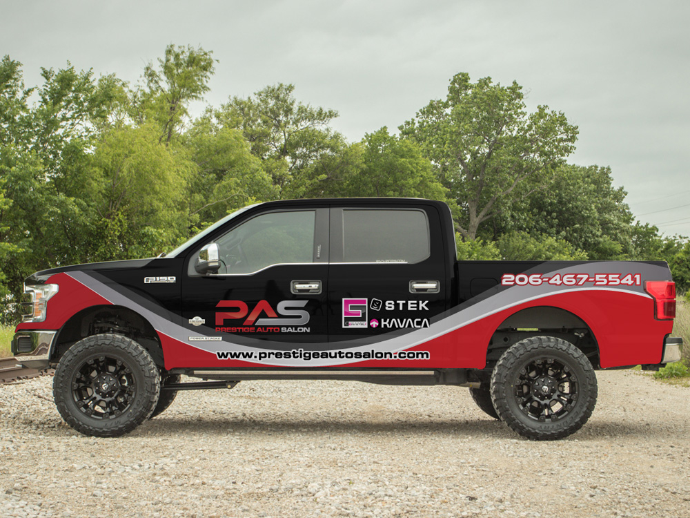 Prestige Auto Salon logo design by Gelotine