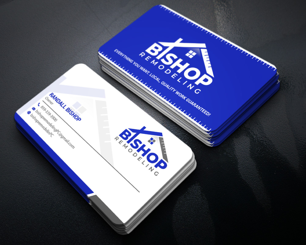 BISHOP REMODELING logo design by Boomstudioz