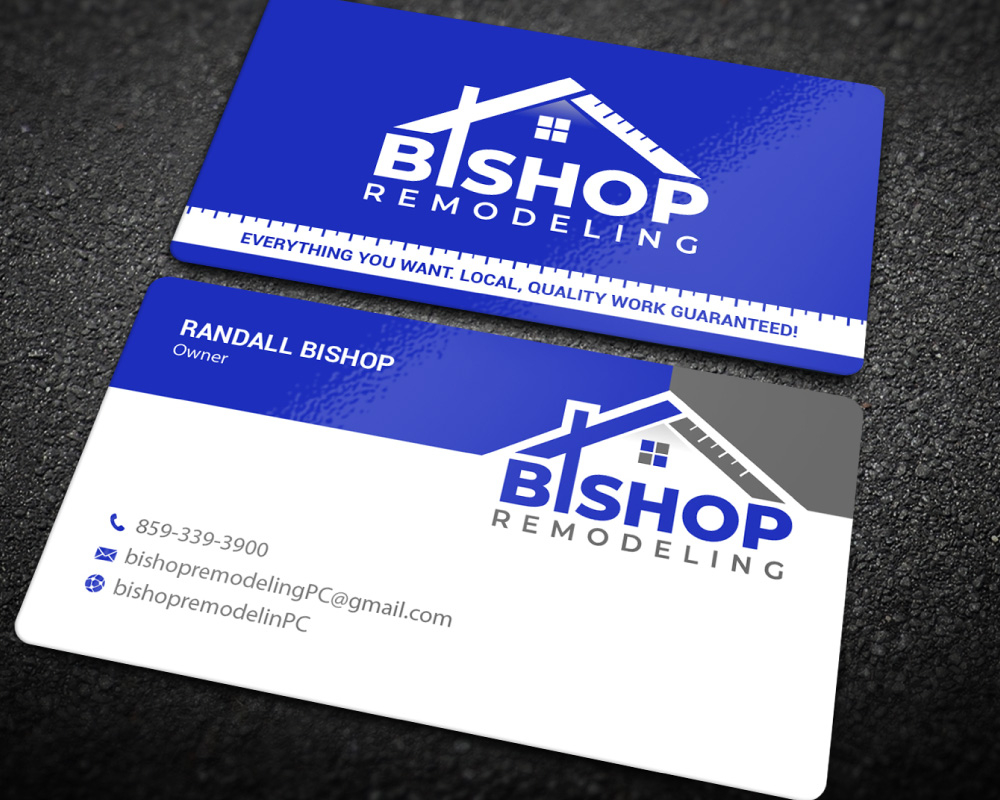 BISHOP REMODELING logo design by Boomstudioz