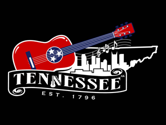 Nashville Music Guide back of T  logo design by DreamLogoDesign