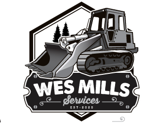 WES MILLS SERVICES logo design by LucidSketch