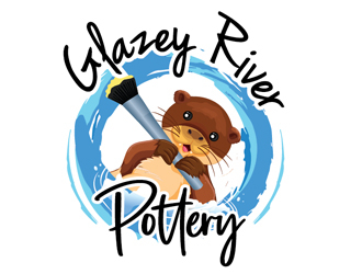 GLAZEY RIVER POTTERY logo design by Roma