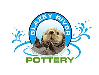 GLAZEY RIVER POTTERY logo design by PrimalGraphics