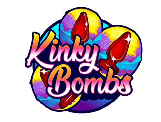 Kinky Bombs logo design by DreamLogoDesign