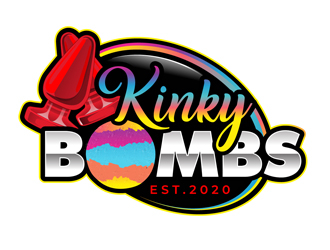 Kinky Bombs logo design by DreamLogoDesign