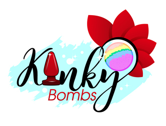 Kinky Bombs logo design by DreamLogoDesign