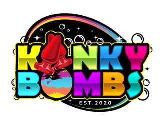 Kinky Bombs logo design by DreamLogoDesign