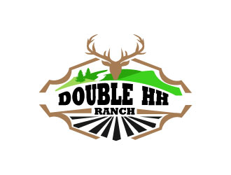Double HH Ranch logo design by bayudesain88