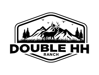 Double HH Ranch logo design by cybil
