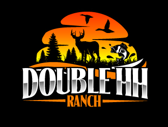 Double HH Ranch logo design by AamirKhan