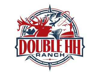 Double HH Ranch logo design by AamirKhan