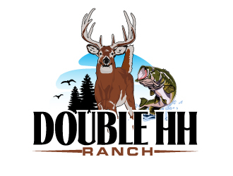 Double HH Ranch logo design by AamirKhan