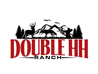Double HH Ranch logo design by AamirKhan