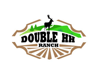 Double HH Ranch logo design by bayudesain88